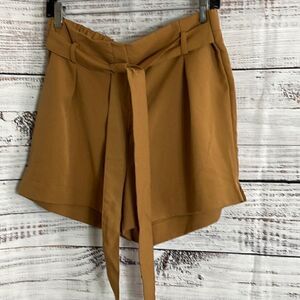 Have los angeles shorts Womens size Large Belted Mustard 4 inch inseam paper Bag